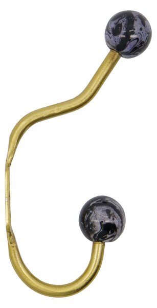 Kovový věšák Ball Black – set 2 ks