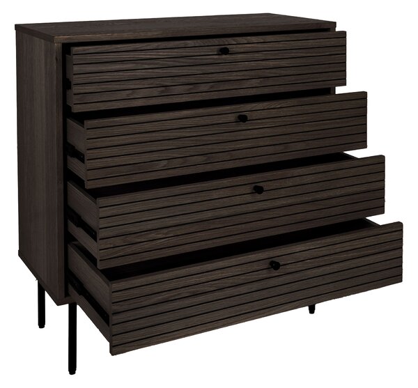 Komoda Ksitina 5 (tmavě hnědá). Akce -20%
