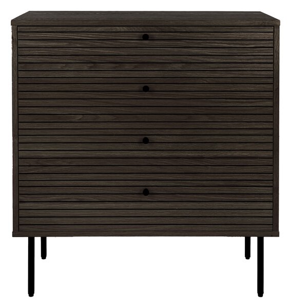 Komoda Ksitina 5 (tmavě hnědá). Akce -20%