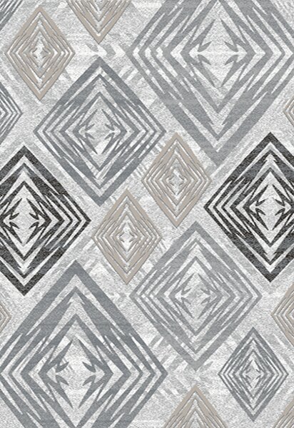 Makro Abra Moderní kusový koberec 70916/24381 TANGO šedý Rozměr: 140x190 cm