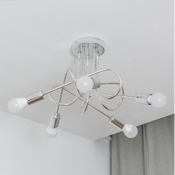 Přisazený lustr OXFORD 5xE27/15W/230V lesklý chrom