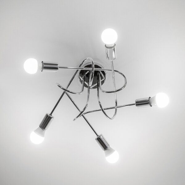 Přisazený lustr OXFORD 5xE27/15W/230V lesklý chrom