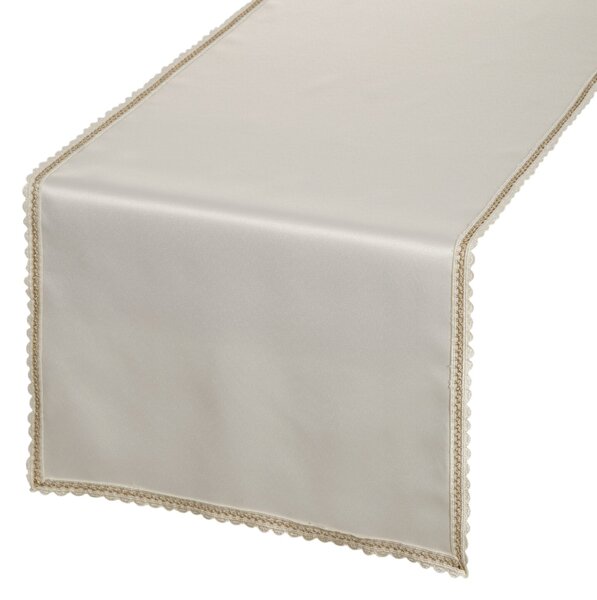 BĚHOUN NA STŮL LACE 40X180 CM KRÉMOVÝ