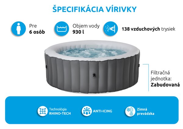 Mspa | Vířivý bazén MSPA Pebble LR062-GR | 11400314