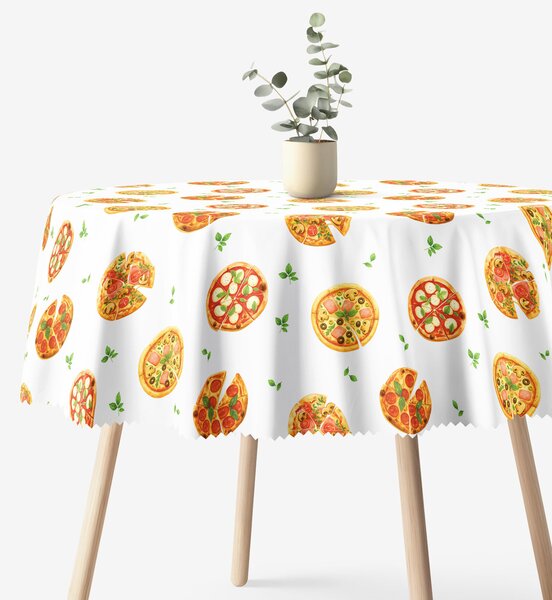 Goldea kulatý teflonový ubrus - lahodná pizza Ø 150 cm