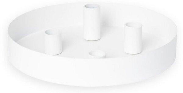 Adventní kovový svícen Sund Round White Storefactory Scandinavia