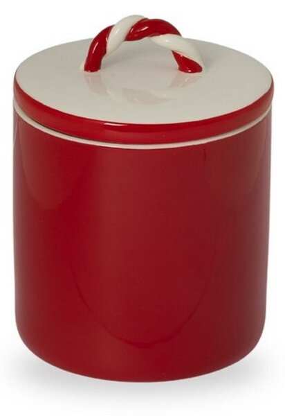 Vánoční keramická dóza Polka Red 15 cm Storefactory Scandinavia