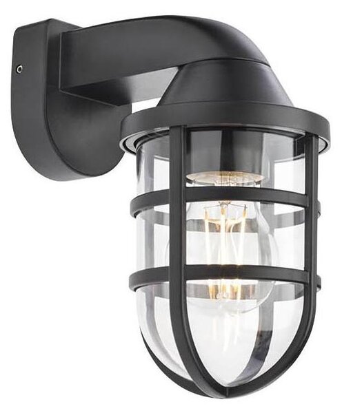 Redo 90207 - Venkovní nástěnné svítidlo CAGE 1xE27/28W/230V IP44 černá