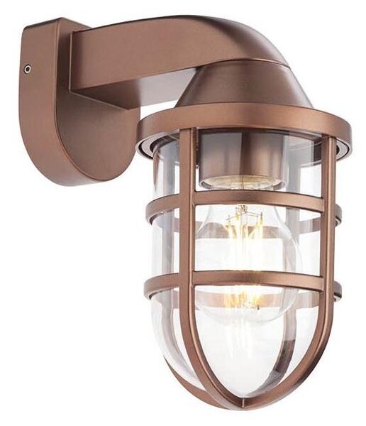 Redo 90206 - Venkovní nástěnné svítidlo CAGE 1xE27/28W/230V IP44 měď