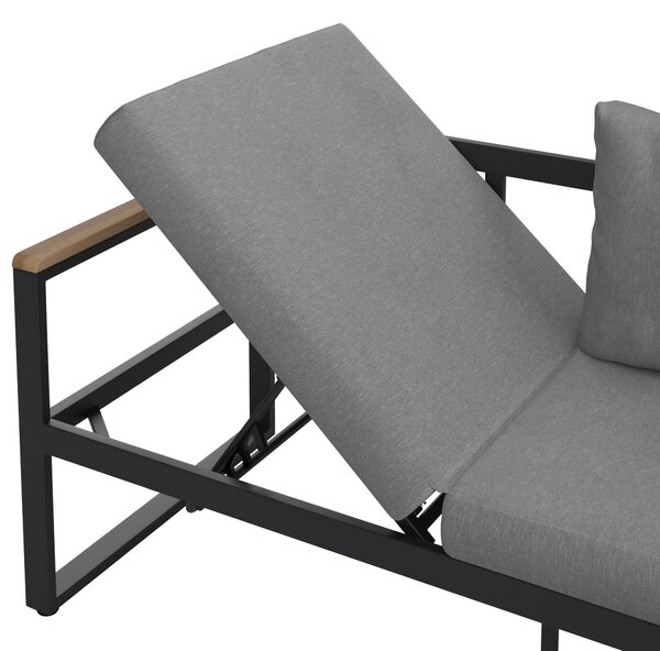 ZAHRADNÍ SEDACÍ SOUPRAVA dřevo, kov, textil Ambia Garden