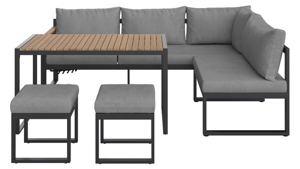 ZAHRADNÍ SEDACÍ SOUPRAVA dřevo, kov, textil Ambia Garden