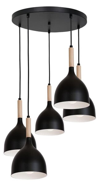 Lustr na lanku NOAK WOOD 5xE27/60W/230V