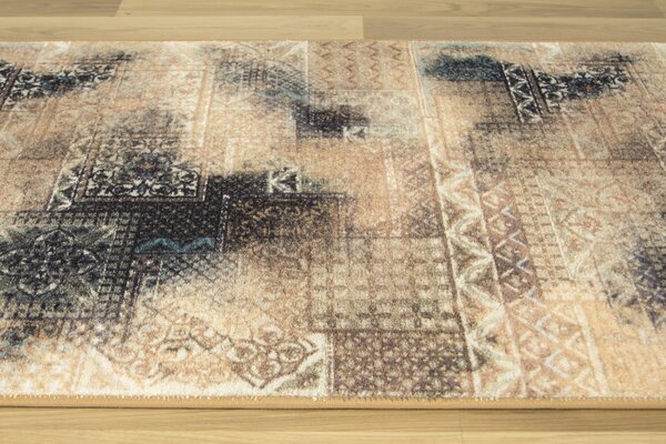 Makro Abra Běhoun Patchwork HD béžový Šíře: 67 cm