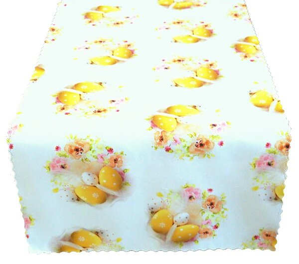Velikonoční ubrusy a běhouny SOFT 40x130 Vypalovaná vlnka