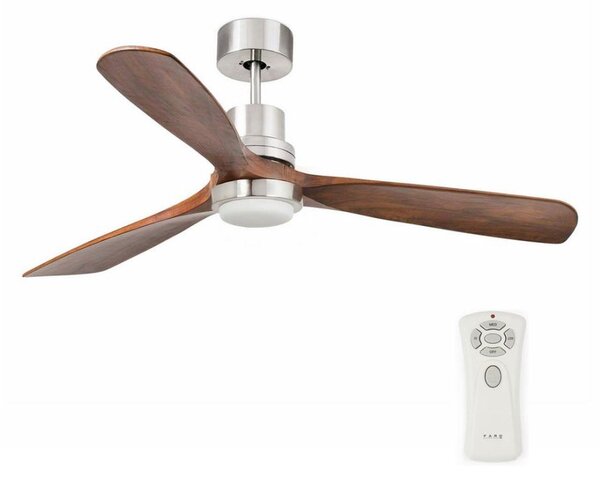 FARO 33518DC - LED Stropní ventilátor LANTAU LED/15W/230V chrom/dřevo + DO