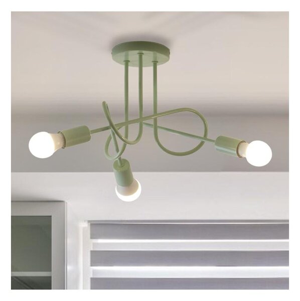 Přisazený lustr OXFORD 3xE27/15W/230V zelená