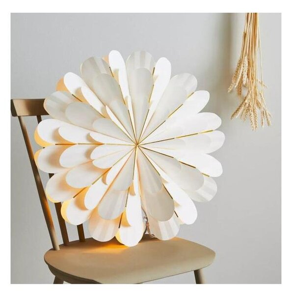 Markslöjd 705309 - Vánoční dekorace MARIGOLD 1xE14/25W/230V pr. 60 cm bílá