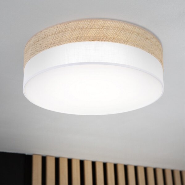 LED Stropní svítidlo SIRJA BOHO LED/36W/230V pr. 45 cm béžová/bílá