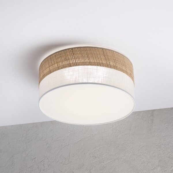 LED Stropní svítidlo SIRJA BOHO LED/20W/230V pr. 35 cm béžová/bílá