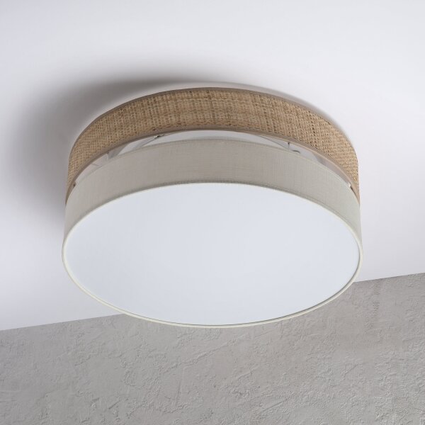 LED Stropní svítidlo SIRJA BOHO LED/36W/230V pr. 45 cm béžová/krémová