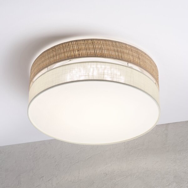LED Stropní svítidlo SIRJA BOHO LED/36W/230V pr. 45 cm béžová/krémová