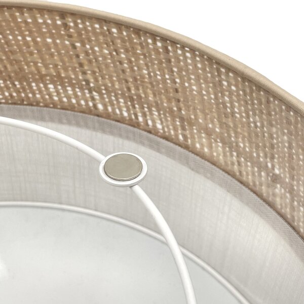 LED Stropní svítidlo SIRJA BOHO LED/20W/230V pr. 35 cm béžová/bílá