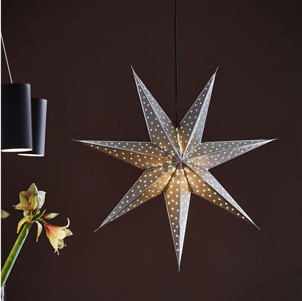 Markslöjd 705769 - Vánoční dekorace GLITTER 1xE14/25W/230V pr. 45 cm stříbrná