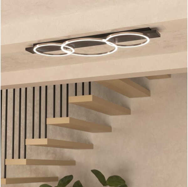 Eglo 33488 - LED Stropní svítidlo BOYAL 2xLED/12W/230V + LED/12W černá
