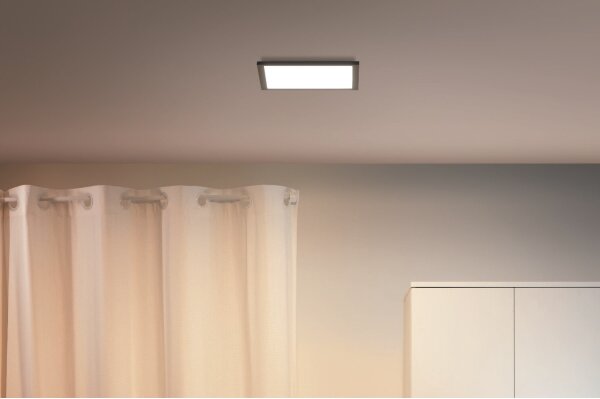 WiZ - LED Stmívatelné stropní svítidlo SUPERSLIM LED/12W/230V černá Wi-Fi