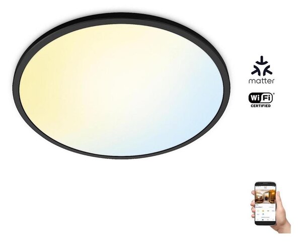 WiZ - LED Stmívatelné stropní svítidlo SUPERSLIM LED/32W/230V černá Wi-Fi