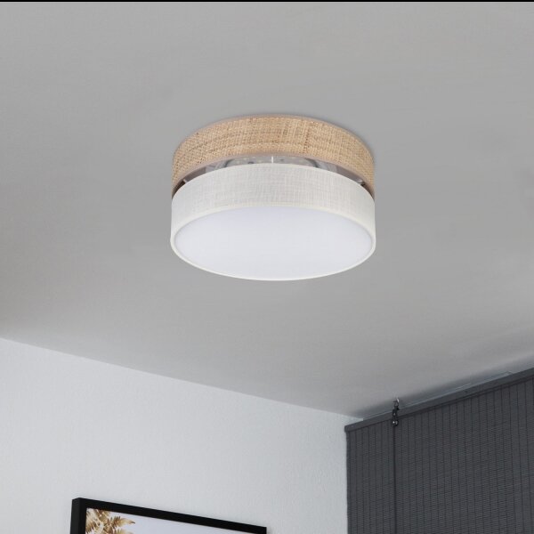 LED Stropní svítidlo SIRJA BOHO LED/20W/230V pr. 35 cm béžová/krémová