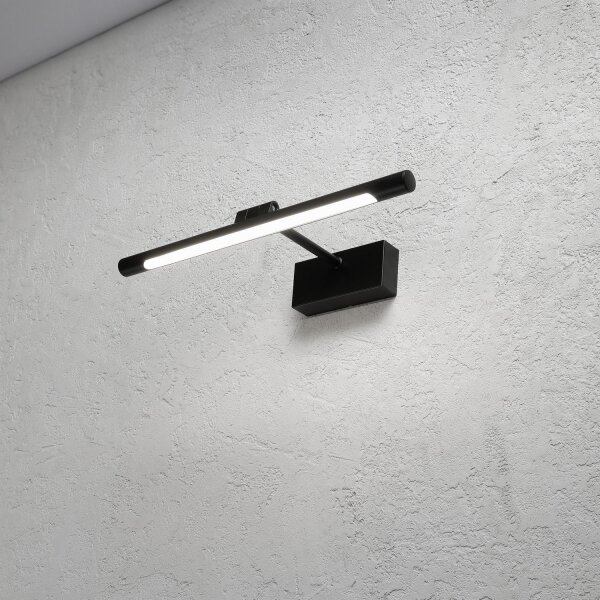 LED Koupelnové osvětlení zrcadla MIRROR LED/6W/230V 4000K IP44 40 cm černá