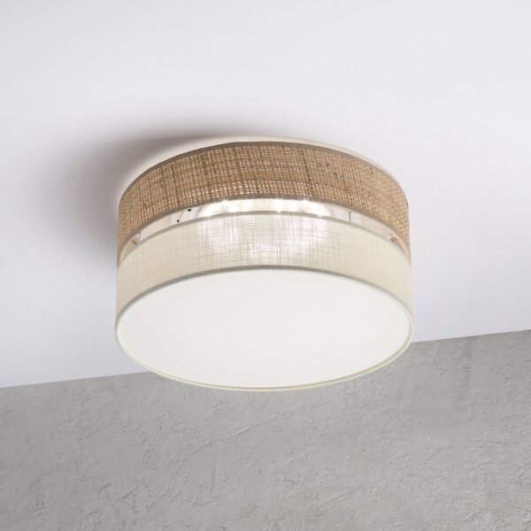 LED Stropní svítidlo SIRJA BOHO LED/20W/230V pr. 35 cm béžová/krémová