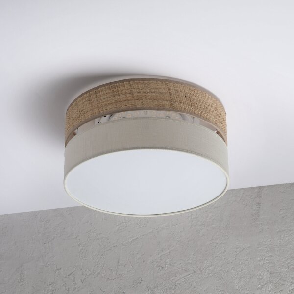 LED Stropní svítidlo SIRJA BOHO LED/20W/230V pr. 35 cm béžová/krémová