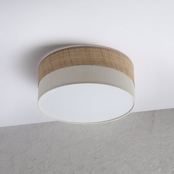 LED Stropní svítidlo SIRJA BOHO LED/20W/230V pr. 35 cm béžová/krémová