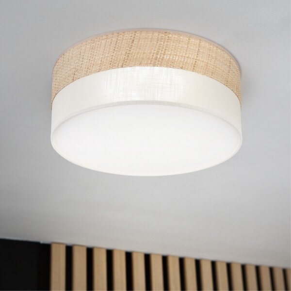 LED Stropní svítidlo SIRJA BOHO LED/20W/230V pr. 35 cm béžová/krémová