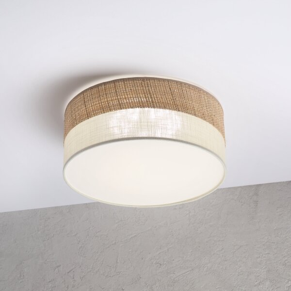 LED Stropní svítidlo SIRJA BOHO LED/20W/230V pr. 35 cm béžová/krémová