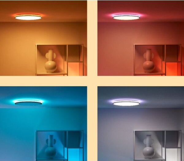 WiZ - LED RGBW Stmívatelné stropní svítidlo RUNE LED/21W/230V černá Wi-Fi