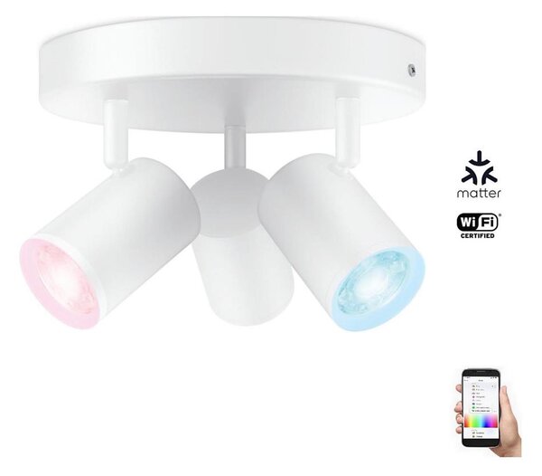 WiZ - LED RGBW Stmívatelné bodové svítidlo IMAGEO 3xGU10/4,9W/230V bílá Wi-Fi