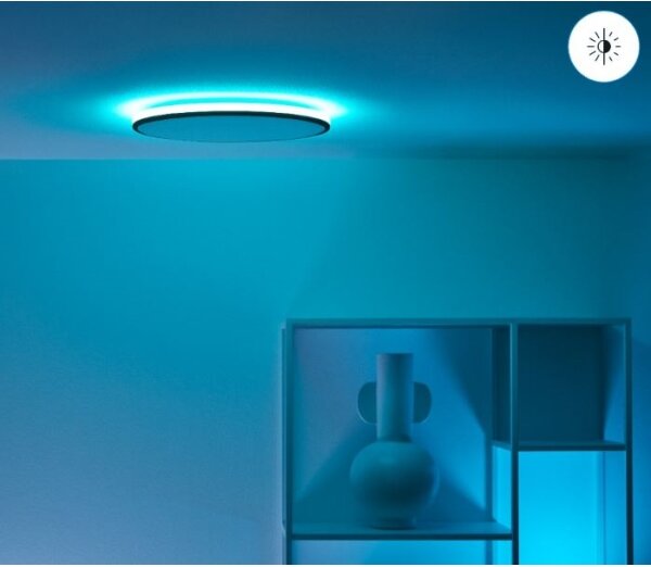 WiZ - LED RGBW Stmívatelné stropní svítidlo RUNE LED/21W/230V černá Wi-Fi