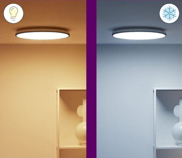 WiZ - LED RGBW Stmívatelné stropní svítidlo RUNE LED/21W/230V černá Wi-Fi