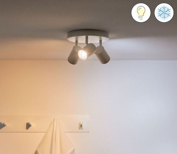 WiZ - LED RGBW Stmívatelné bodové svítidlo IMAGEO 3xGU10/4,9W/230V bílá Wi-Fi