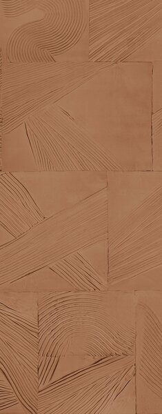 Geometrická vliesová obrazová tapeta na zeď, hnědá, DGROC3021-260, Rock, Masureel