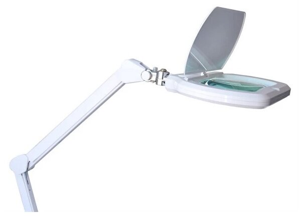 LED Stmívatelná stolní lampa s lupou LED/12W/230V bílá