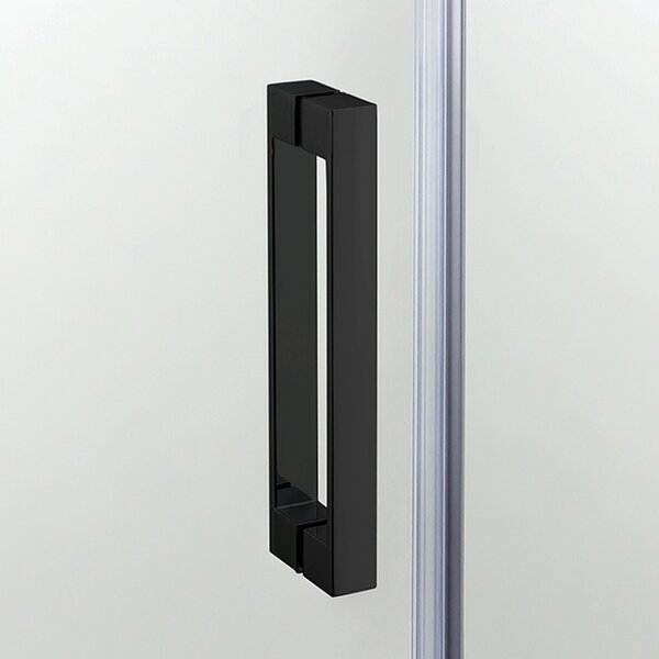 New Trendy New Komfort Black sprchový kout 90x90 cm půlkulatá černá matný/průhledné sklo K-0469