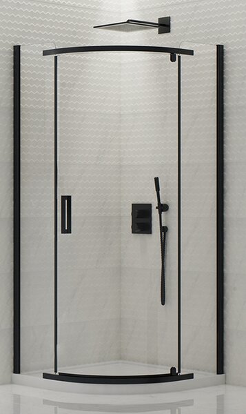 New Trendy New Komfort Black sprchový kout půlkulatá 90x90 cm K0469