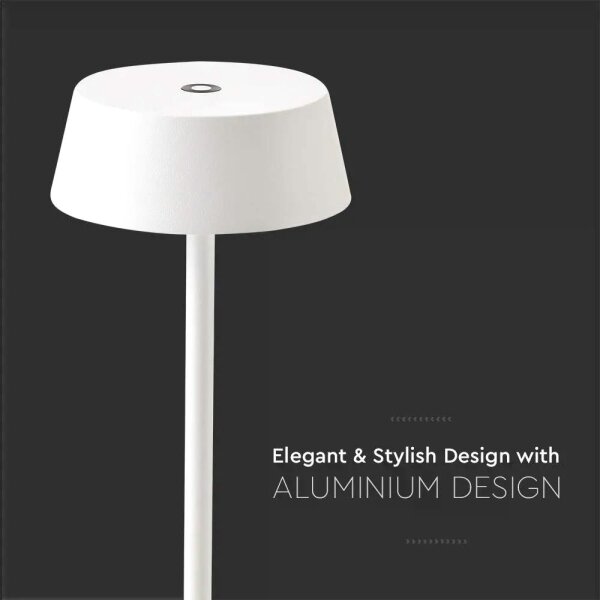 LED Venkovní stmívatelná dotyková dobíjecí stolní lampa LED/2W/5V IP54 bílá