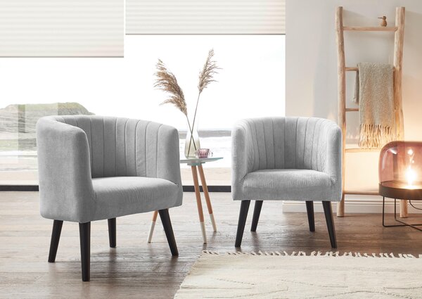 KOKTEJLOVÉ KŘESLO, textil, světle šedá Livetastic - Křesla klasická, Online Only