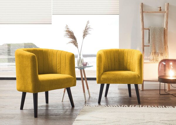 KOKTEJLOVÉ KŘESLO, textil, žlutá Livetastic - Křesla klasická, Online Only