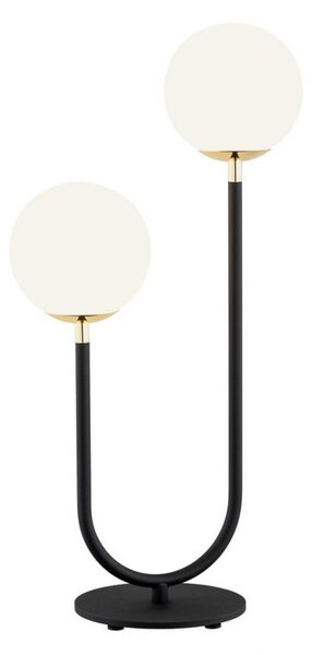 Argon 7072 - Stolní lampa FERRONE 2xE14/7W/230V černá/bílá/zlatá
